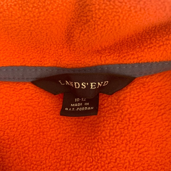 Lands End full zip fleece jacket boys size 10/12 - Picture 3 of 4